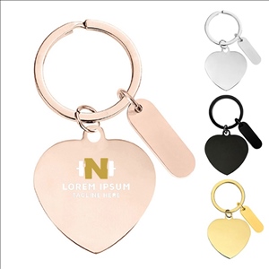 Heart Shape Metal Keychain